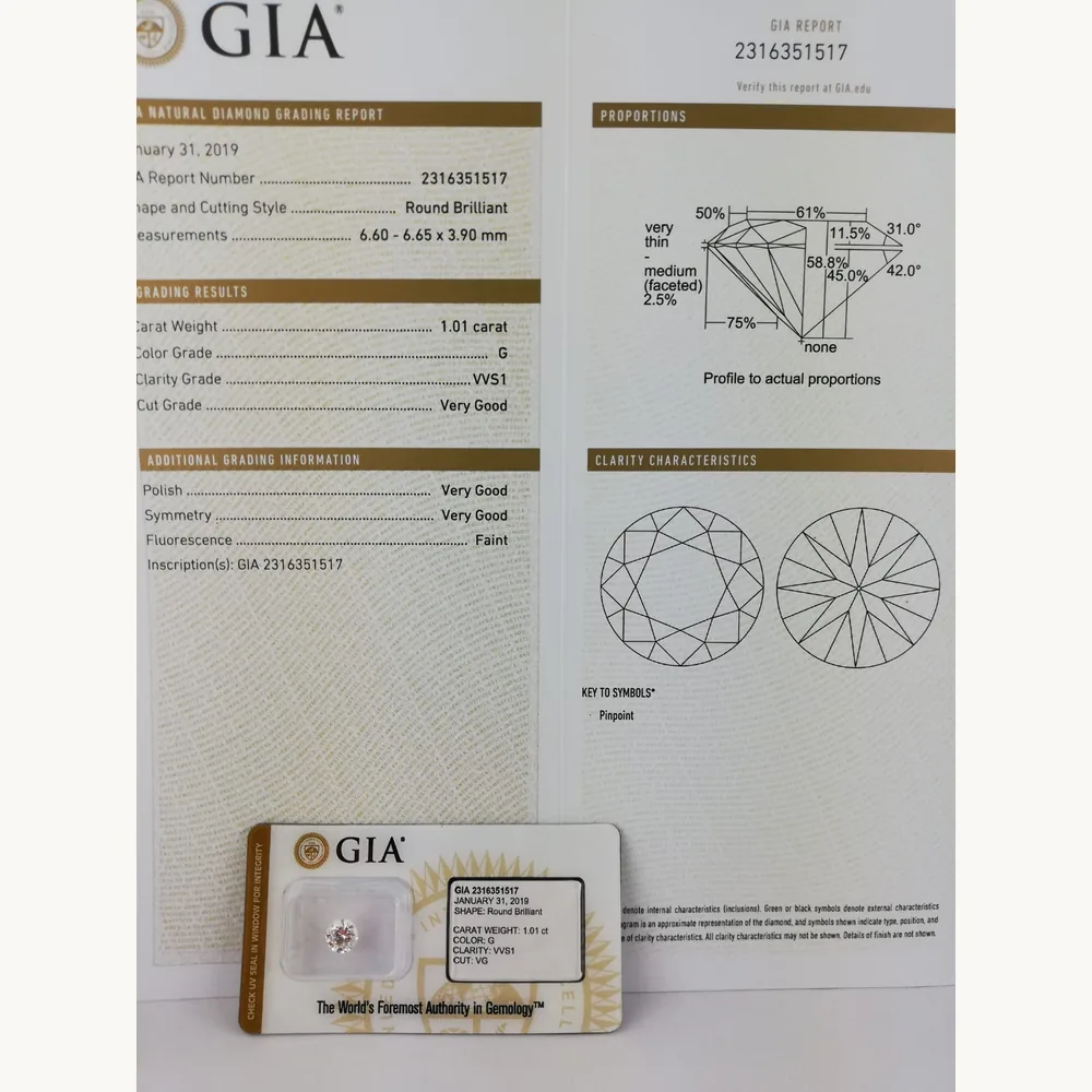 Certificat GIA utilise pour estimer un diamant certifie - Lyon